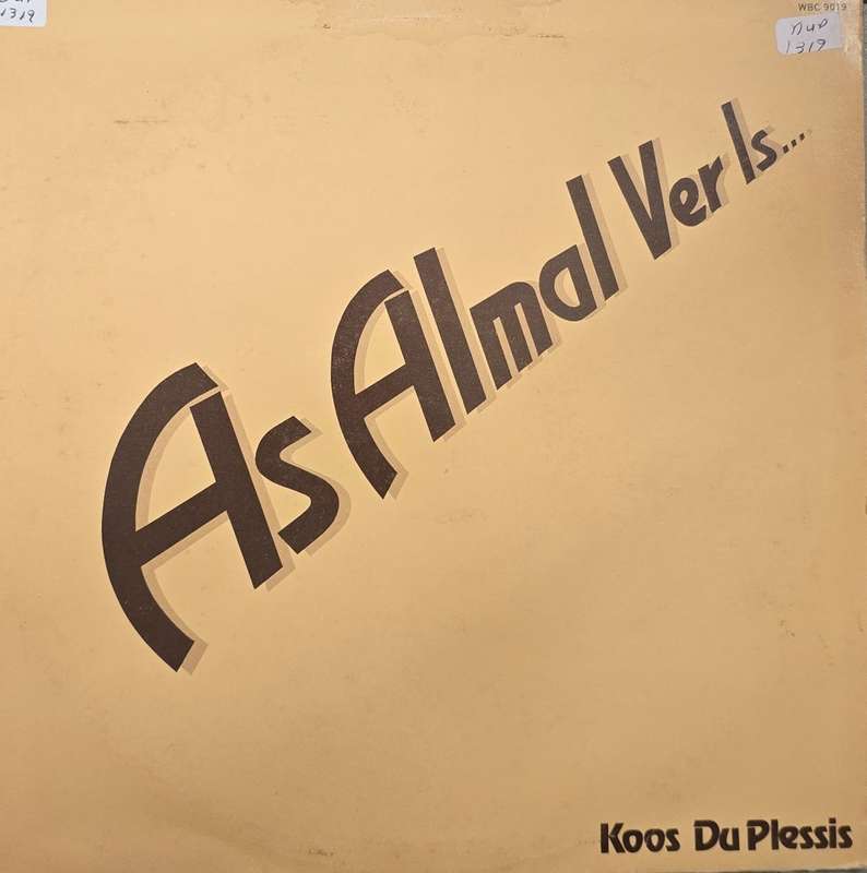 Koos Du Plessis  As Almal Ver Is