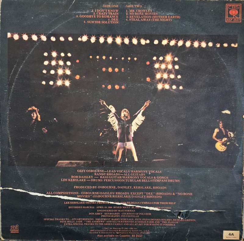 Ozzy Osbourne  Blizzard Of Ozz
