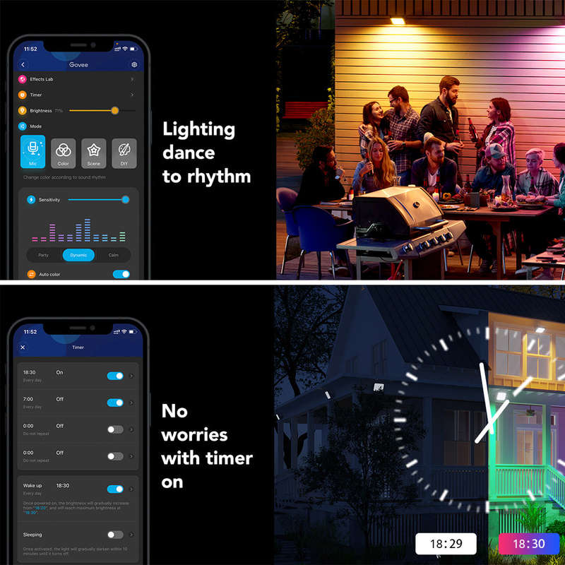 Govee RGBICWW LED Smart Flood Lights (4 Pack) - Smart Light UNBOXED DEAL