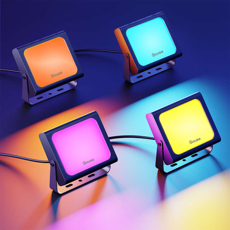 Govee RGBICWW LED Smart Flood Lights (4 Pack) - Smart Light UNBOXED DEAL