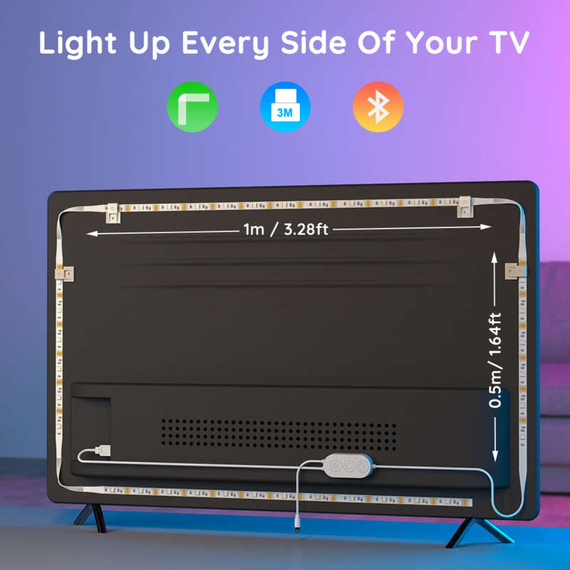 Govee Bluetooth RGB LED Backlight Strip for TVs (TV Sizes of 46-60 Inches) - UNBOXED DEAL