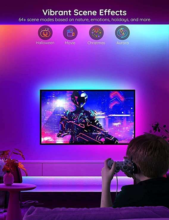 Govee RGBIC Basic Wi-Fi + Bluetooth LED Strip Lights - Smart Indoor Light - (5m / 10m)