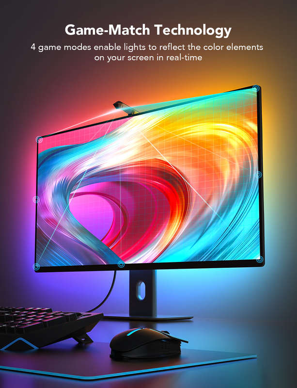 Govee DreamView G1 Gaming Light (24~29inch) - Smart LED Monitor Backlight