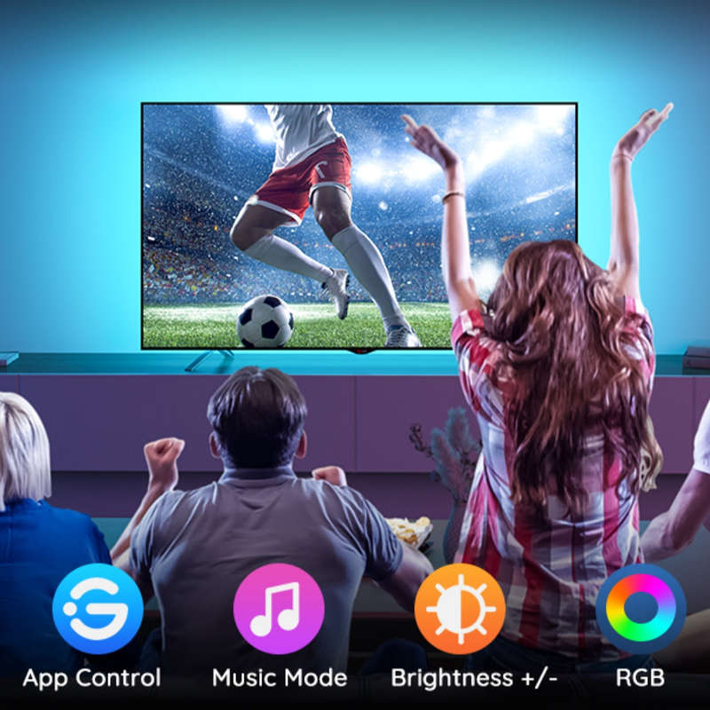 Govee Bluetooth RGB LED Backlight Strip for TVs (TV Sizes of 46-60 Inches) - UNBOXED DEAL