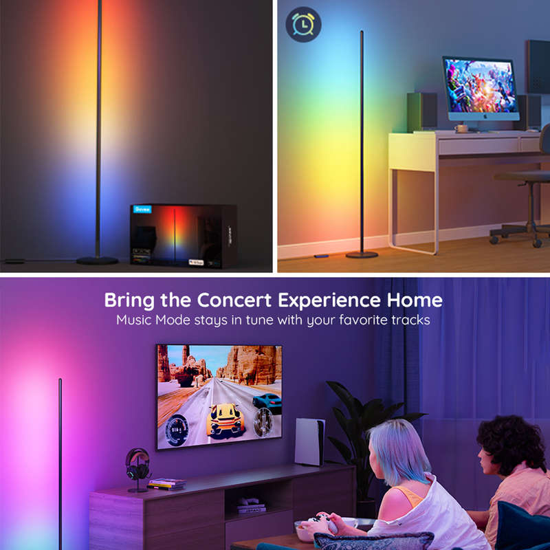Govee RGBICW Smart Corner Floor Lamp (1.3m High) - Smart LED Light