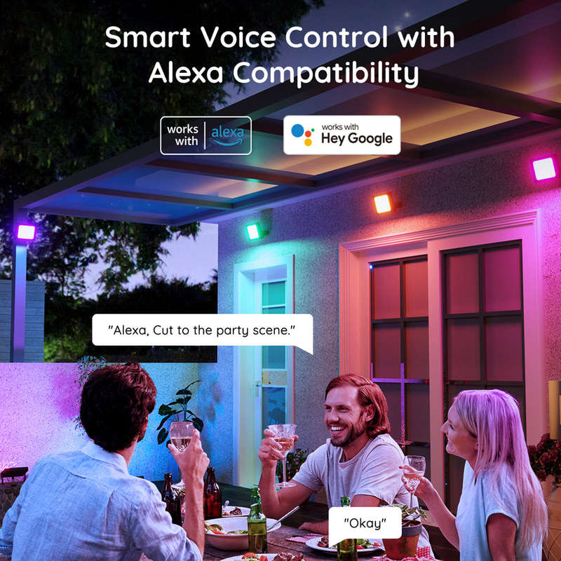 Govee RGBICWW LED Smart Flood Lights (4 Pack) - Smart Light UNBOXED DEAL