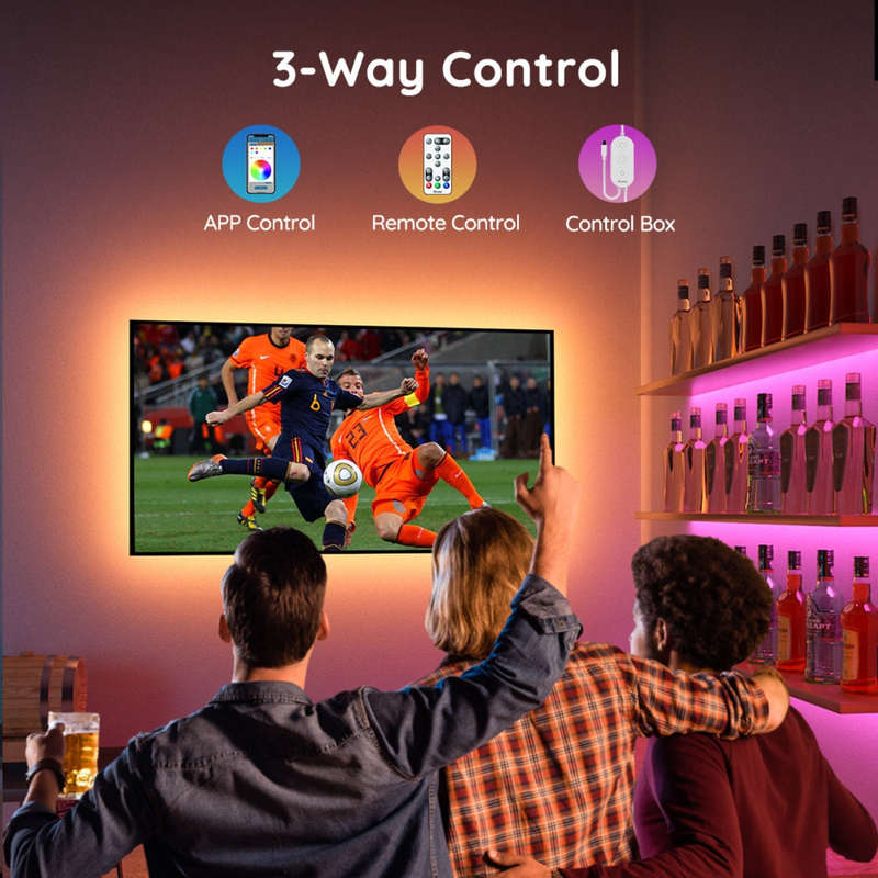 Govee Bluetooth RGB LED Backlight Strip for TVs (TV Sizes of 46-60 Inches) - UNBOXED DEAL