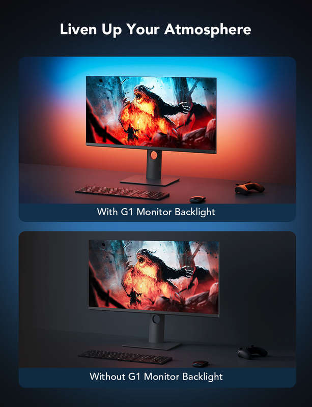 Govee Gaming Monitor Light Strip G1 - Smart LED Backlight 27-34" Monitors