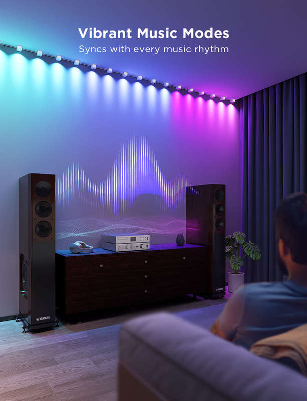Govee RGBIC String Downlights - Smart RGBIC Ambient Wall/Ceiling Light