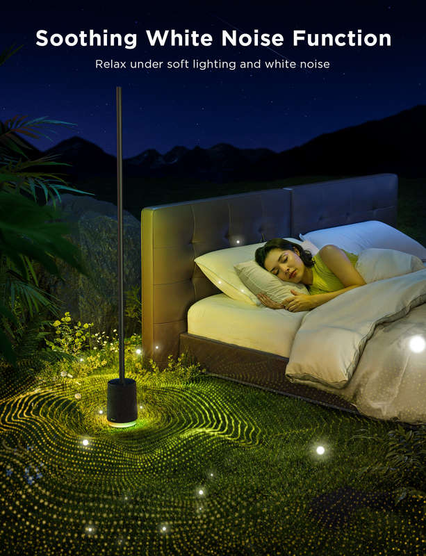 Govee Floor Lamp Pro RGBICWW Smart Floor Lamp with Speaker - 1.7m - Black