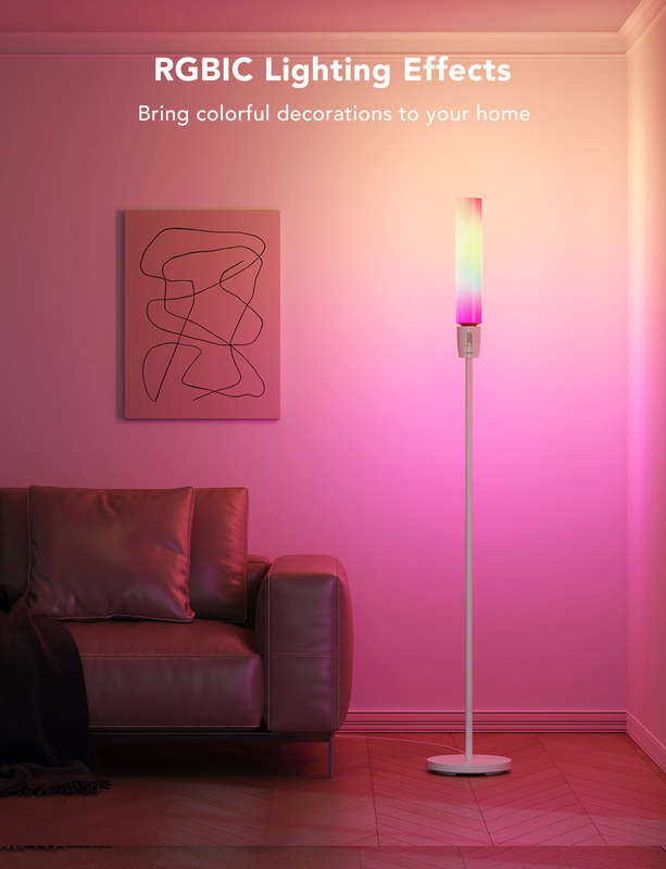 Govee RGBICWW Cylinder Floor Lamp - Smart Ambiance Room Decor Light