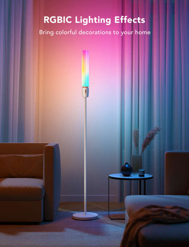 Govee RGBICWW Cylinder Floor Lamp - Smart Ambiance Room Decor Light