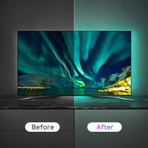 Govee Bluetooth RGB LED Backlight Strip for TVs (TV Sizes of 46-60 Inches)