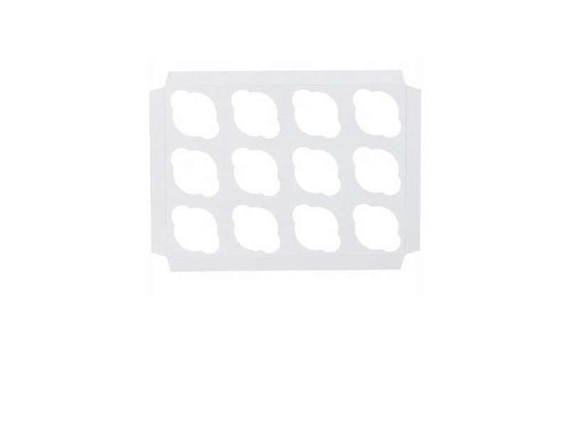 12 Cupcake Window Box With Inserts - White
