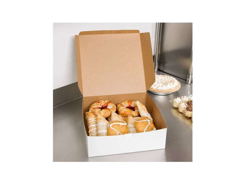 10x10x3" Cake Box  - White