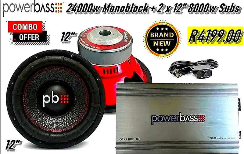 **24 000W Powerbass Dual Subwoofer Combo**