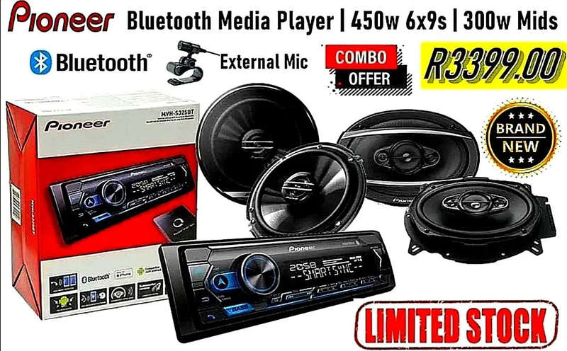 ** Complete Pioneer Bluetooth Car Sound Combo **