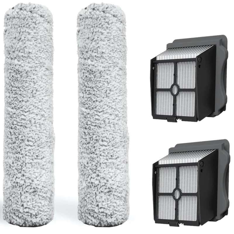 iFLOOR 3/iFLOOR Breeze/FLOOR ONE S3 Breeze Replacement 2xHEPA Filter Assembly, 2xBrush Roller