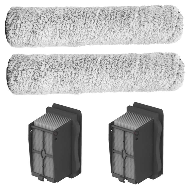 iFLOOR 3/iFLOOR Breeze/FLOOR ONE S3 Breeze Replacement 2xHEPA Filter Assembly, 2xBrush Roller