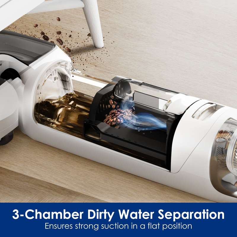 FLOOR ONE Stretch S6 - 35min, Smart 180° Lay Flat Wet Dry Cordless Vacuum Floor Washer & Mop Stick