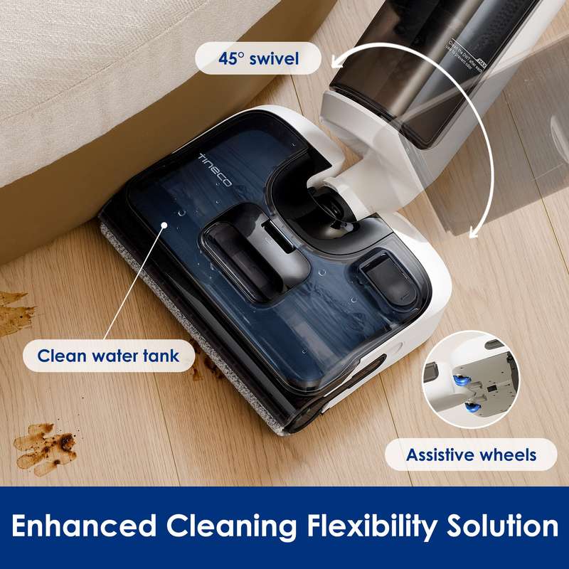 FLOOR ONE Stretch S6 - 35min, Smart 180° Lay Flat Wet Dry Cordless Vacuum Floor Washer & Mop Stick