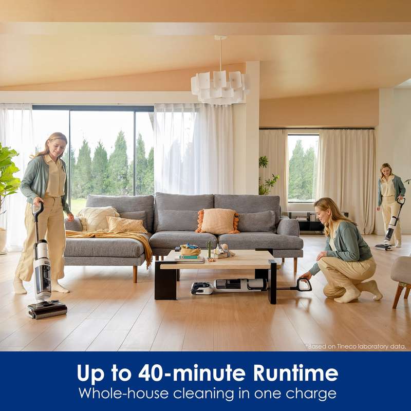 FLOOR ONE Stretch S6 - 35min, Smart 180° Lay Flat Wet Dry Cordless Vacuum Floor Washer & Mop Stick