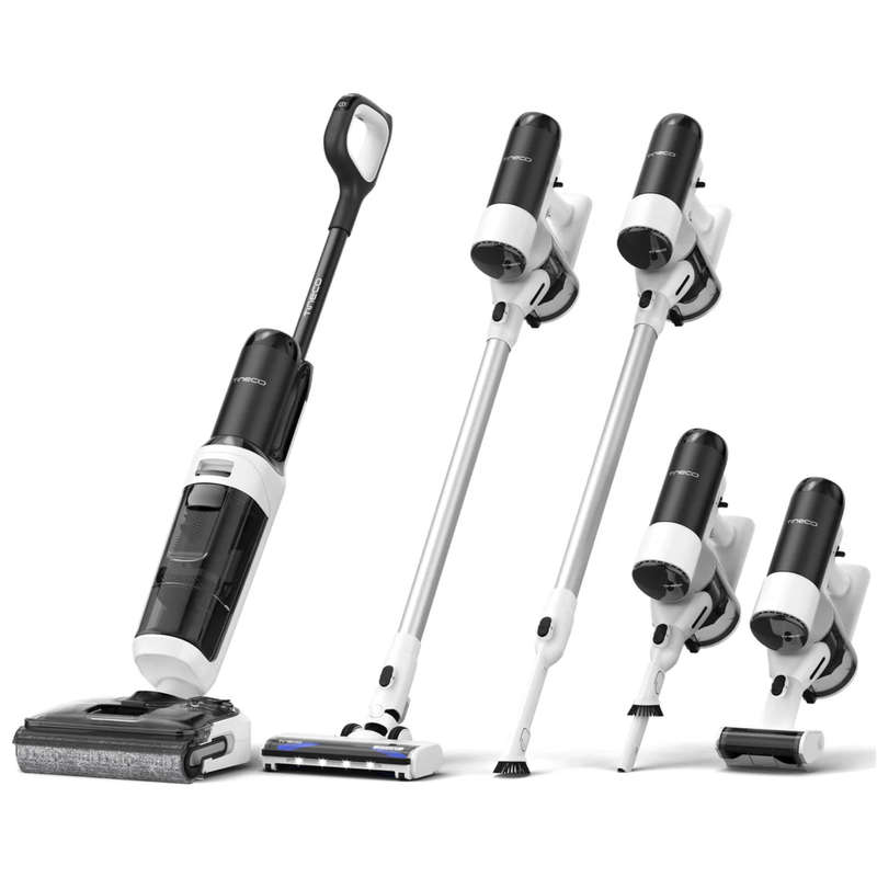 FLOOR ONE Switch S6 Stretch - 65min, Smart 180° Lay Flat Wet Dry Cordless Vacuum Floor Washer & ...