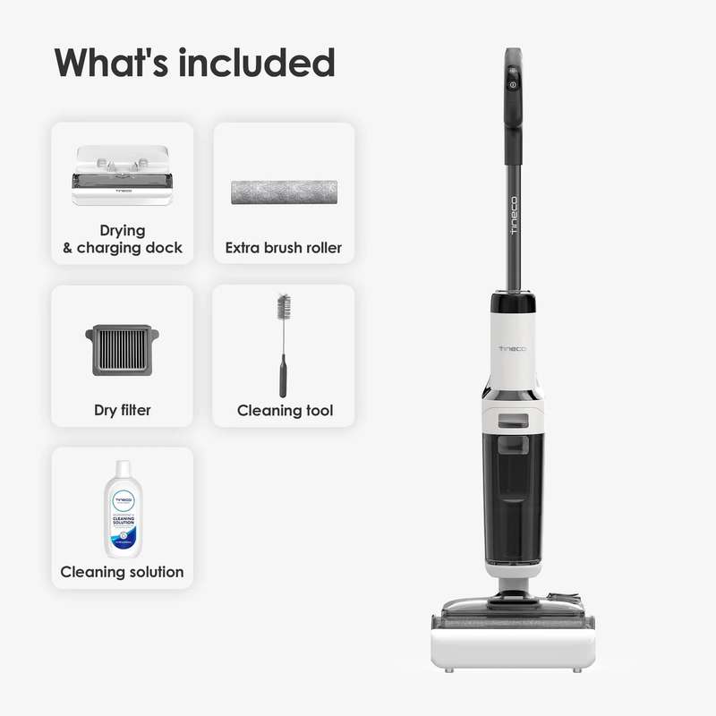 FLOOR ONE Stretch S6 - 35min, Smart 180° Lay Flat Wet Dry Cordless Vacuum Floor Washer & Mop Stick