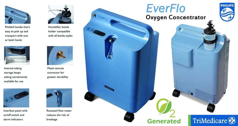 Philips 5 Litre EverFlo Oxygen Concentrator (Refurbished Model)