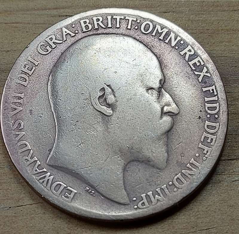 1908 Great Britain King Edward VII One Penny antique coin