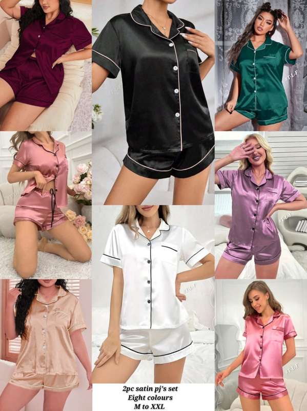 Satin Pyjs - Short Sleeve