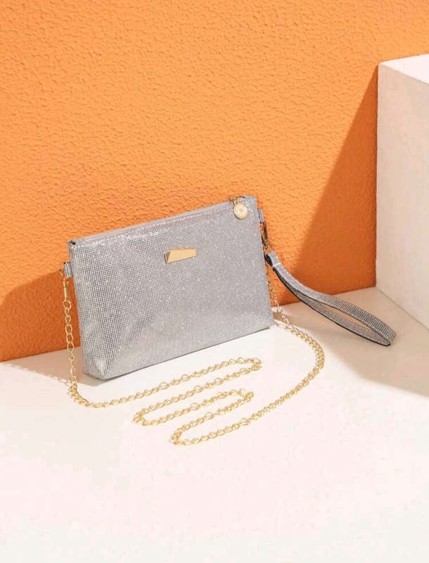 Solid Colour Shoulder Handbag