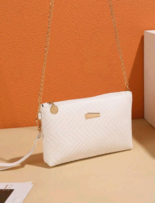 Solid Colour Shoulder Handbag