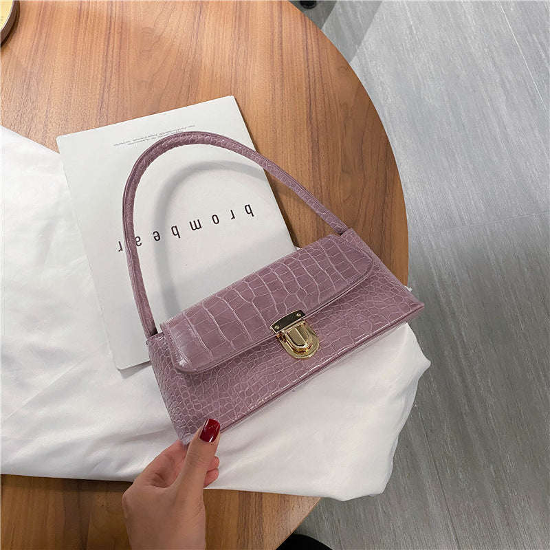Small Bag Women Stone Pattern Shoulder Bag Underarm Bag