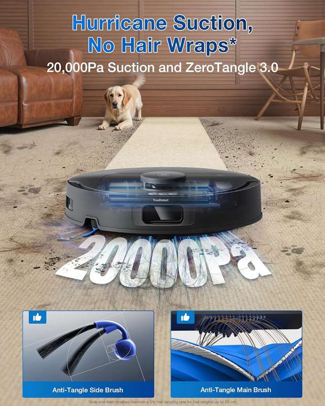 DEEBOT T30C OMNI Robot Vacuum Cleaner - OMNI Station, 20,000Pa Suction, 180min Runtime