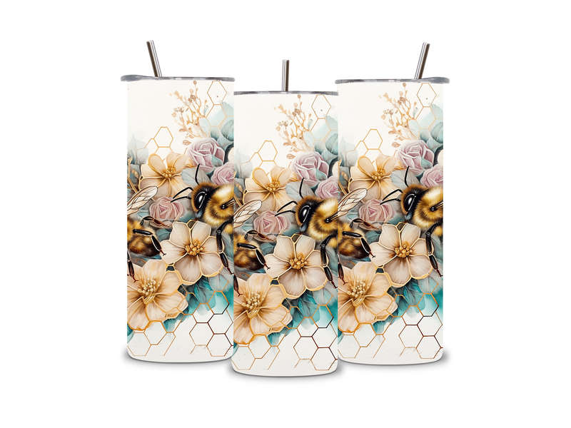 Bee Floral 20 oz Tumbler