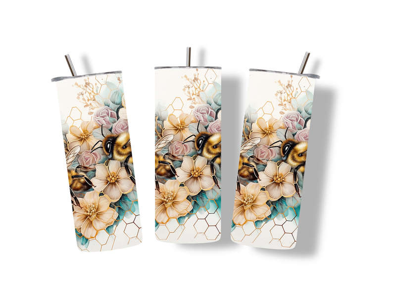 Bee Floral 20 oz Tumbler