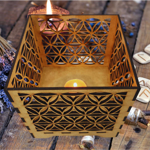 Altar Light Keeper  Sacred Geometry Candle & Trinket Box