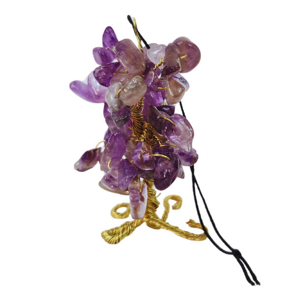 Amethyst Gem Tree Rearview Mirror Charm
