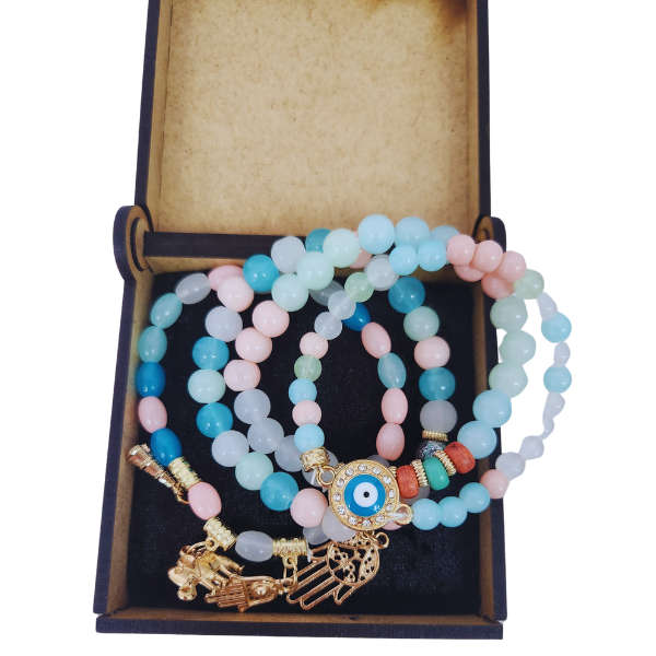 Mystic Harmony Crystal Charm Bracelet Set