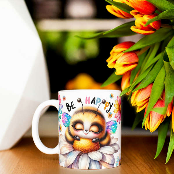 Bee Happy Coffee Mug C