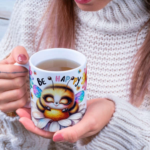 Bee Happy Coffee Mug C