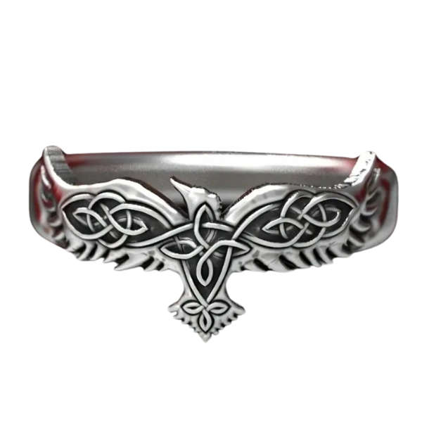 Celtic Raven Witchs Knot Ring