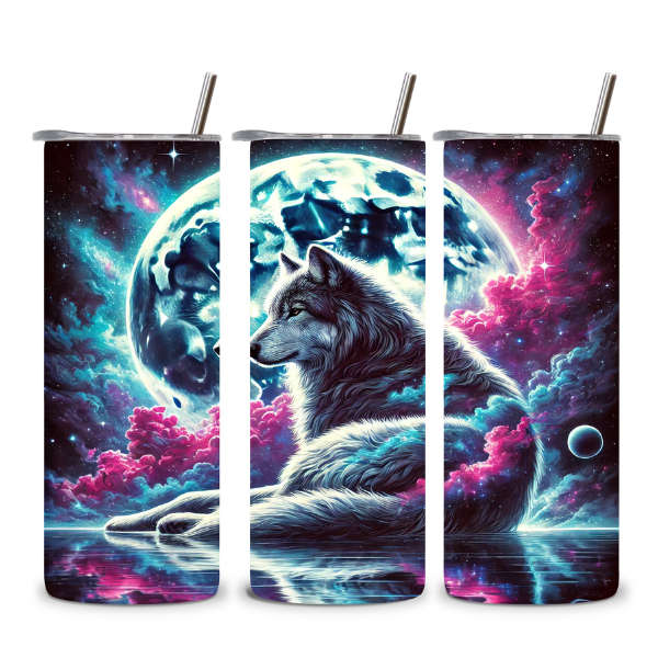 Cosmic Wolf Tumbler