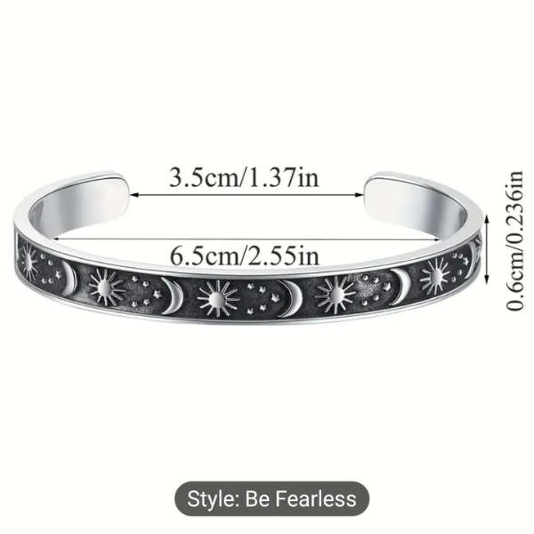 Courages Call: Be Fearless Stainless Steel Cuff Bracelet
