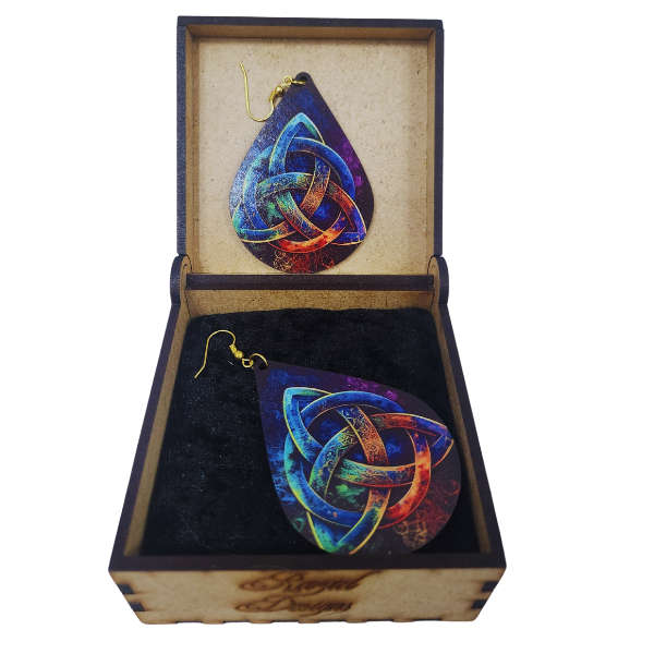 Elemental Flame Triquetra Earrings