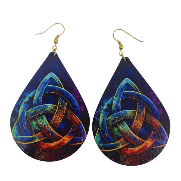 Elemental Flame Triquetra Earrings