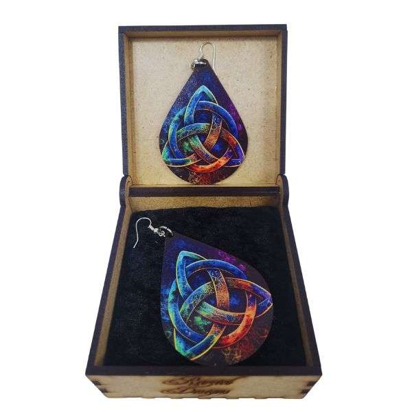 Elemental Flame Triquetra Earrings