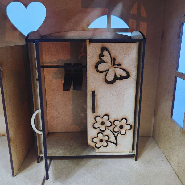 Enchanted Butterfly Dollhouse Wardrobe