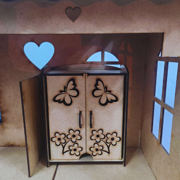 Enchanted Butterfly Dollhouse Wardrobe